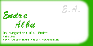 endre albu business card